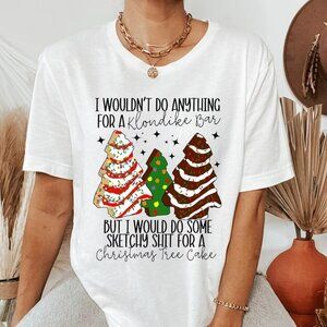 Christmas Tree Cake Little Debbie Holiday Party Fan Gift Graphic T-shirt 05